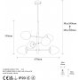 Arve taklampa 10190 - Svart/vit