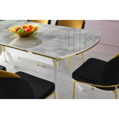 Ikon matbord 180 cm - Ljus marmor