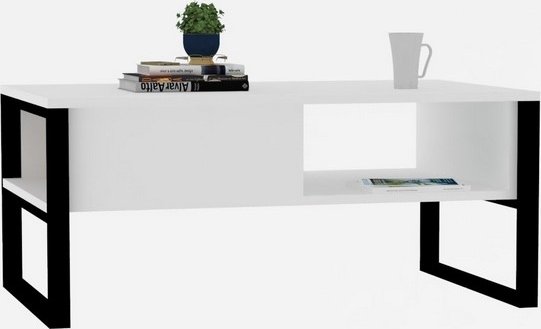 Table basse Devon 100 x 44 cm - Blanc Table basse Devon 100 x 44 cm - Blanc