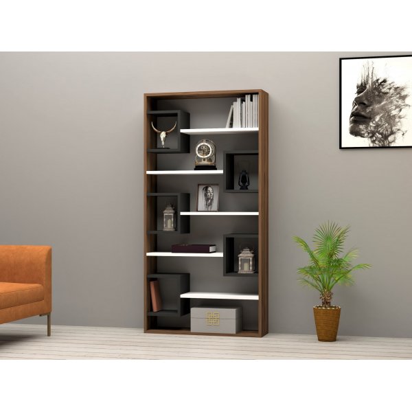 Hampus bokhylla - Valnöt/antracit Hampus bokhylla - Valnöt/antracit