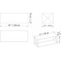 Geiser soffbord 120 x 50 cm - Guld