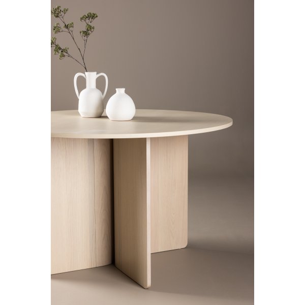 Table à manger Tyresö Ø120 cm - Blanchi Table à manger Tyresö Ø120 cm - Blanchi