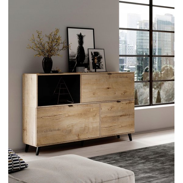 Armoire Intel - Chêne/noir Armoire Intel - Chêne/noir