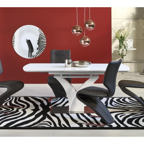 Vos tables à manger 140 à 180 cm - Blanc Haute Brillance Vos tables à manger 140 à 180 cm - Blanc Haute Brillance