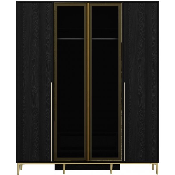 Elevate garderob 180 x 52 x 218 cm - Svart Elevate garderob 180 x 52 x 218 cm - Svart