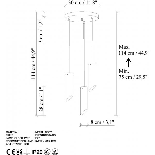 Plafonnier Kesik 6916 - Vintage
