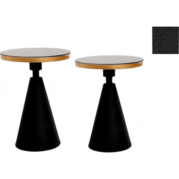 Chalice sidobord set 50/55 cm - Svart/guld Chalice sidobord set 50/55 cm - Svart/guld