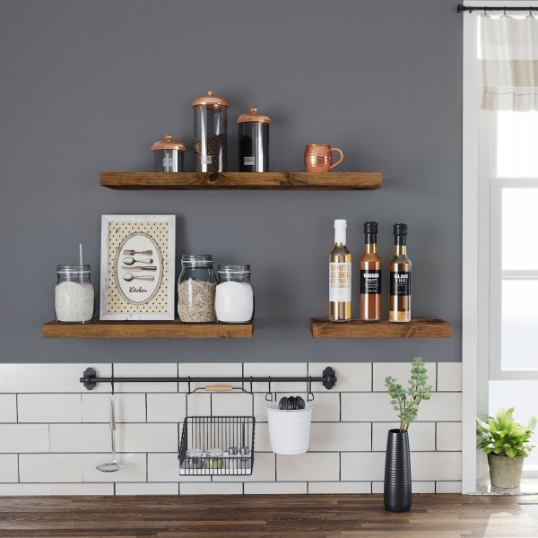 Sussex vägghylla 80 x 20 cm - Brun Sussex vägghylla 80 x 20 cm - Brun