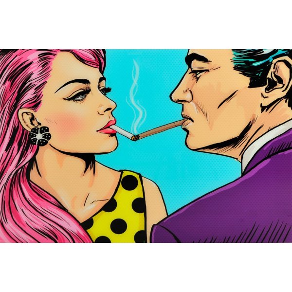 Glastavla - Cartoon - 120x80 cm