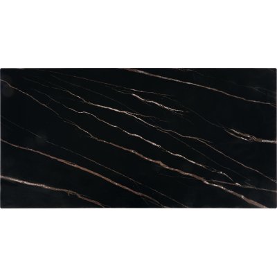 Ramona soffbord 121 x 61 cm - Svart marmor/valnt