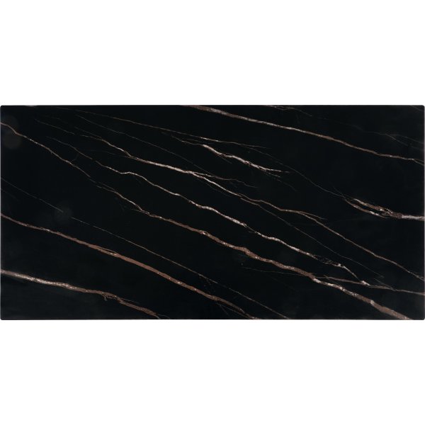 Table basse Ramona 121 x 61 cm - Marbre noir/noyer Table basse Ramona 121 x 61 cm - Marbre noir/noyer