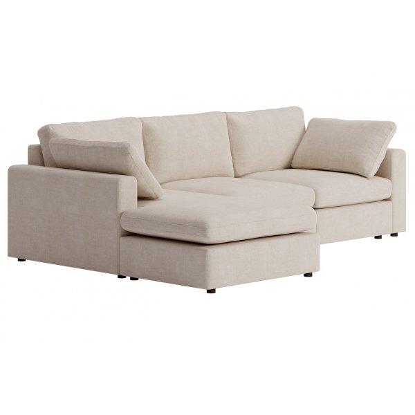 Moby beige divansoffa 296 cm - soffa med vndbar divan