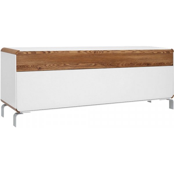 Livia TV-bänk B150 cm - Vit/Trä Livia TV-bänk B150 cm - Vit/Trä
