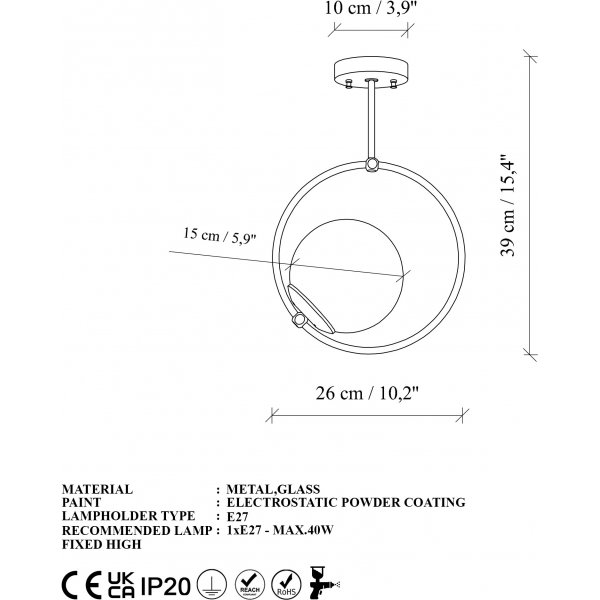Dolly taklampa 3903 - Guld Dolly taklampa 3903 - Guld