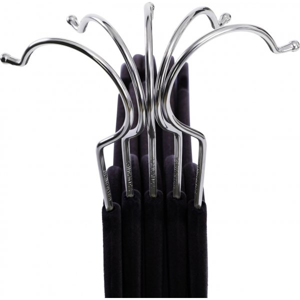 Cintre, velours, 43,5 cm, paquet de 20 - Noir