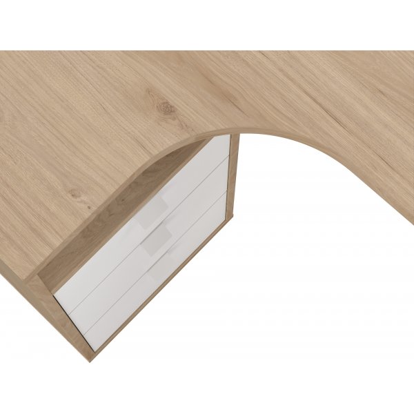 Sign hörnskrivbord - Vit/hickory Sign hörnskrivbord - Vit/hickory