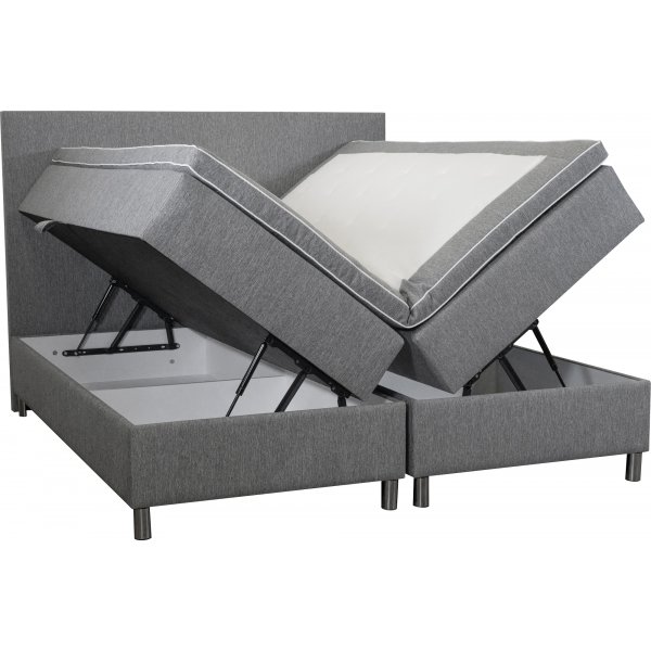 Accent boxbed säng med förvaring - 180 x 200 cm - Ljusgrå Accent boxbed säng med förvaring - 180 x 200 cm - Ljusgrå