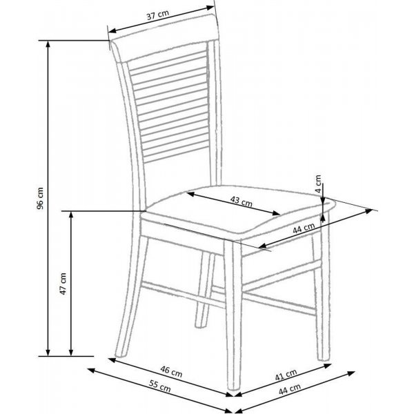 Chaise de salle à manger Libby 6 - Beige/noyer foncé Chaise de salle à manger Libby 6 - Beige/noyer foncé