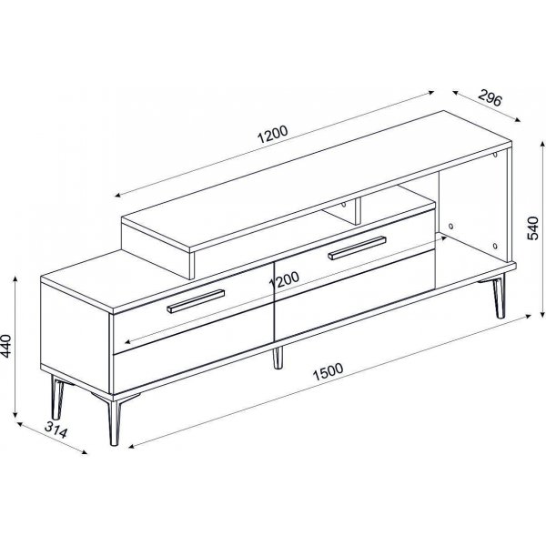 Banc multimdia Niva - Saphir/chne/anthracite