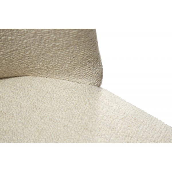 Eden matstol - Vit bouclé/antikmässing Eden matstol - Vit bouclé/antikmässing