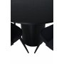 Bianca Matgrupp runt svart matbord med 4 st Velvet svart stolar