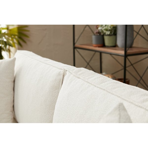 Canapé 2 places Berlin - Blanc crème/or Canapé 2 places Berlin - Blanc crème/or