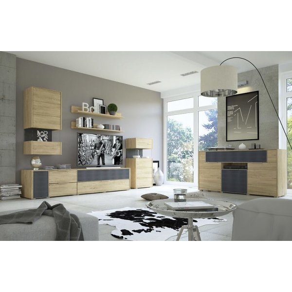 Desmond TV-bänk - Ek/antracit Desmond TV-bänk - Ek/antracit