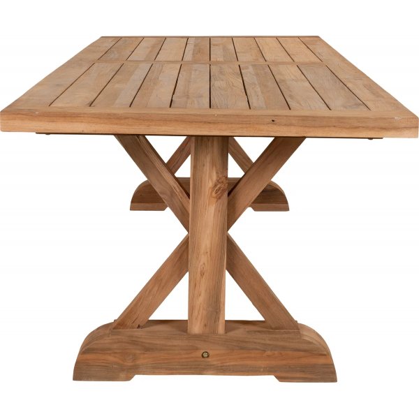 Volos utematgrupp; 8 st stolar med teakbord 240 cm - Teak