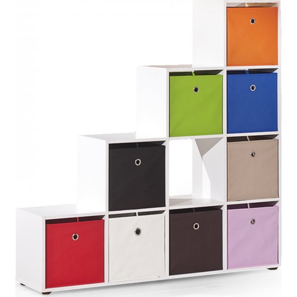 Melany bokhylla 10 - Vit Melany bokhylla 10 - Vit