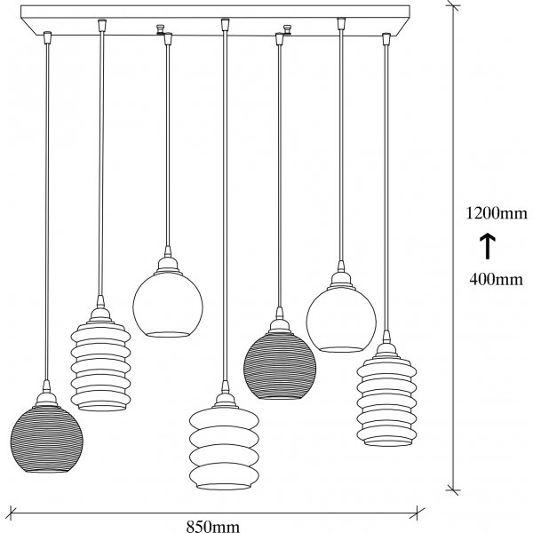 Plafonnier Smoke 71 - Noir