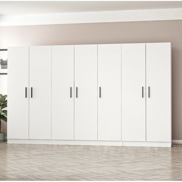 Rizada kledingkast 315x52x210 cm - Wit