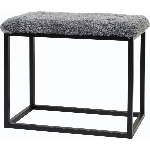 Palle sittbnk Ljusgr/svart - 60 x 35 x 50 cm