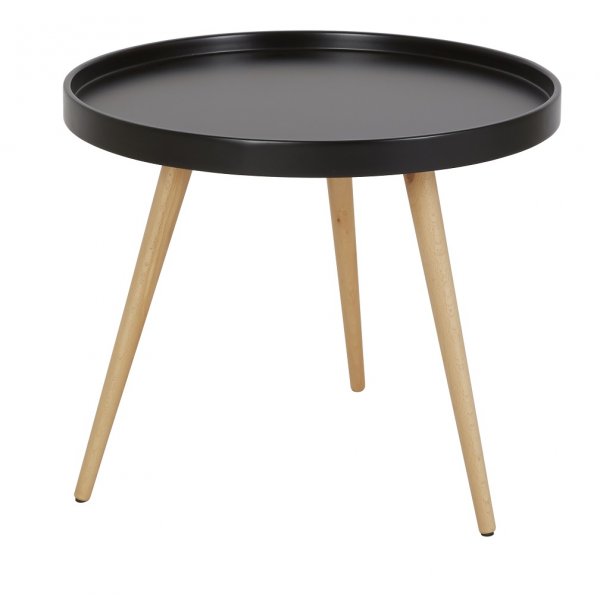 Nordic soffbord Runt 60 cm - Svart