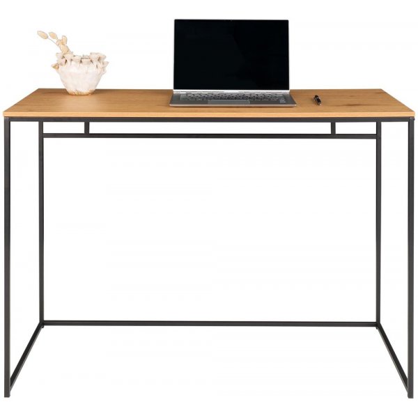 Bureau Blanc 45x100 cm - Noir/imitation chne