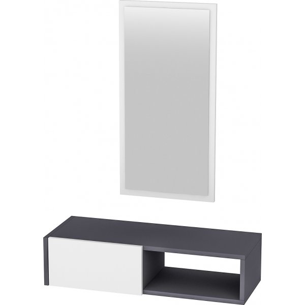 Clara hallmöbel - Antracit/vit Clara hallmöbel - Antracit/vit