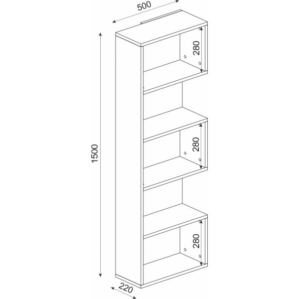 Gala bokhylla - Valnöt/marmor Gala bokhylla - Valnöt/marmor