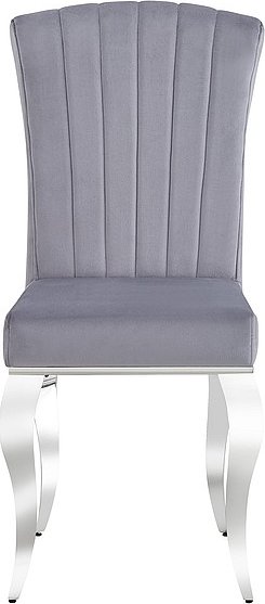 Chaise de salle  manger Prince - Velours gris