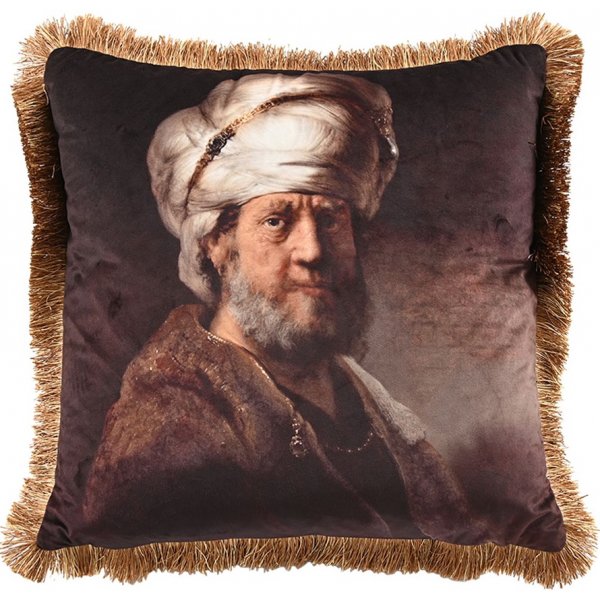 Ottoman kuddfodral med fransar 45x45 cm - Vintage
