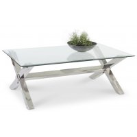 Malta soffbord - Krom/Glas Malta soffbord - Krom/Glas