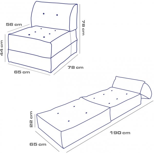 Canapé lit Faldi - Beige Canapé lit Faldi - Beige