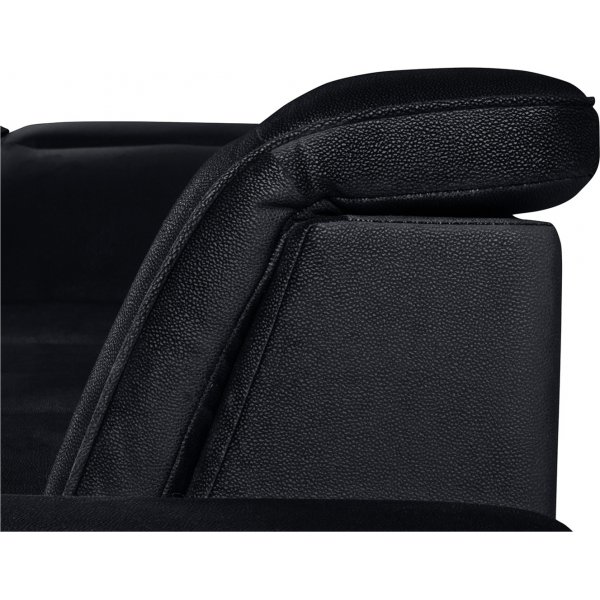 Canapé d\\\'angle Darby gauche - Noir Canapé d\\\'angle Darby gauche - Noir