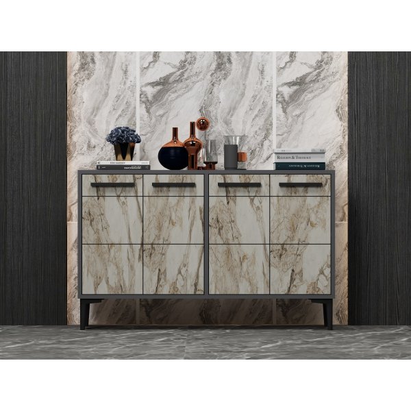 Buffet Stria - Anthracite/marbre