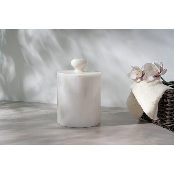 Burk i vit Thassosmarmor Burk i vit Thassosmarmor