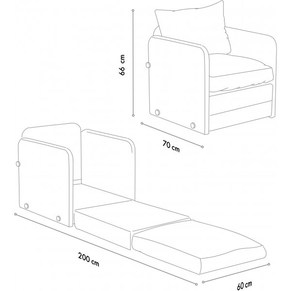 Saga bäddfåtölj - Cream Saga bäddfåtölj - Cream