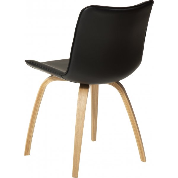 Chaise Glee - PU noir/chêne Chaise Glee - PU noir/chêne