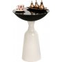 Chalice sidobord 56 cm - Vit/svart
