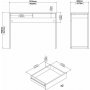 Function Plus skrivbord 101,6 x 40 x 76,5 cm - Valnt