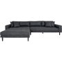Lido divansoffa vnster - Mrkgr microfiber