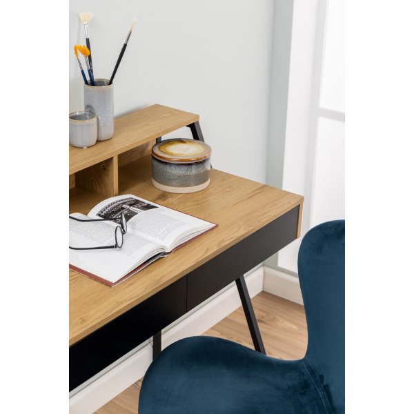 Bureau Reece | bureau d'ordinateur - Chne/noir (100 cm)