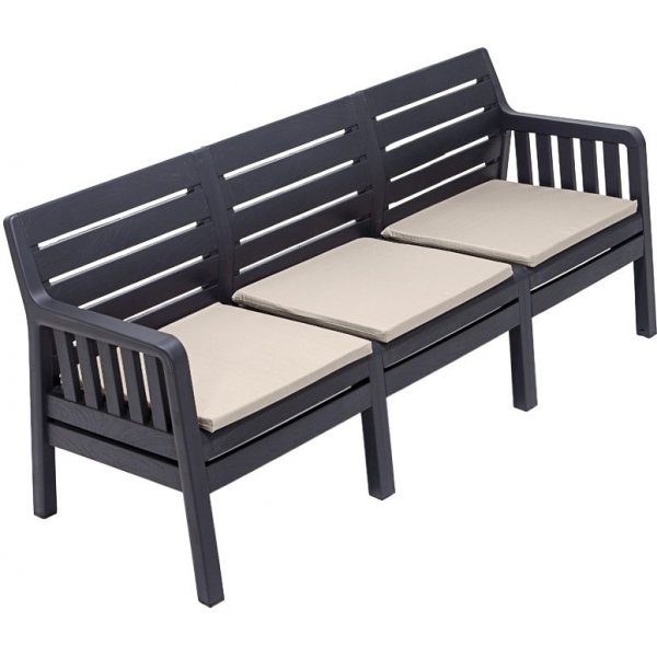 Canapé 3 places Lara - Anthracite Canapé 3 places Lara - Anthracite